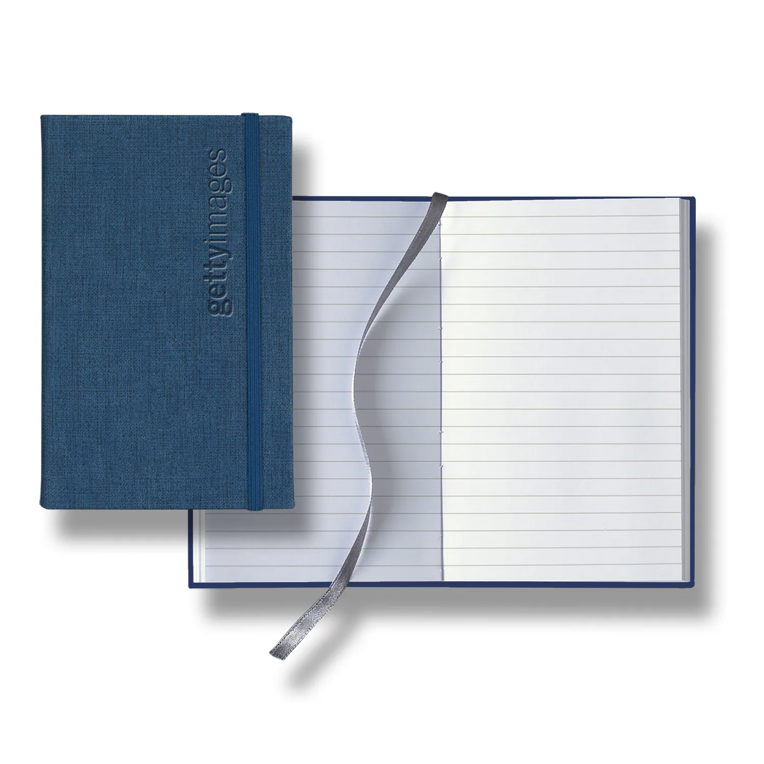 Castelli Linen Banded Pico Lined White Page Journal view 6