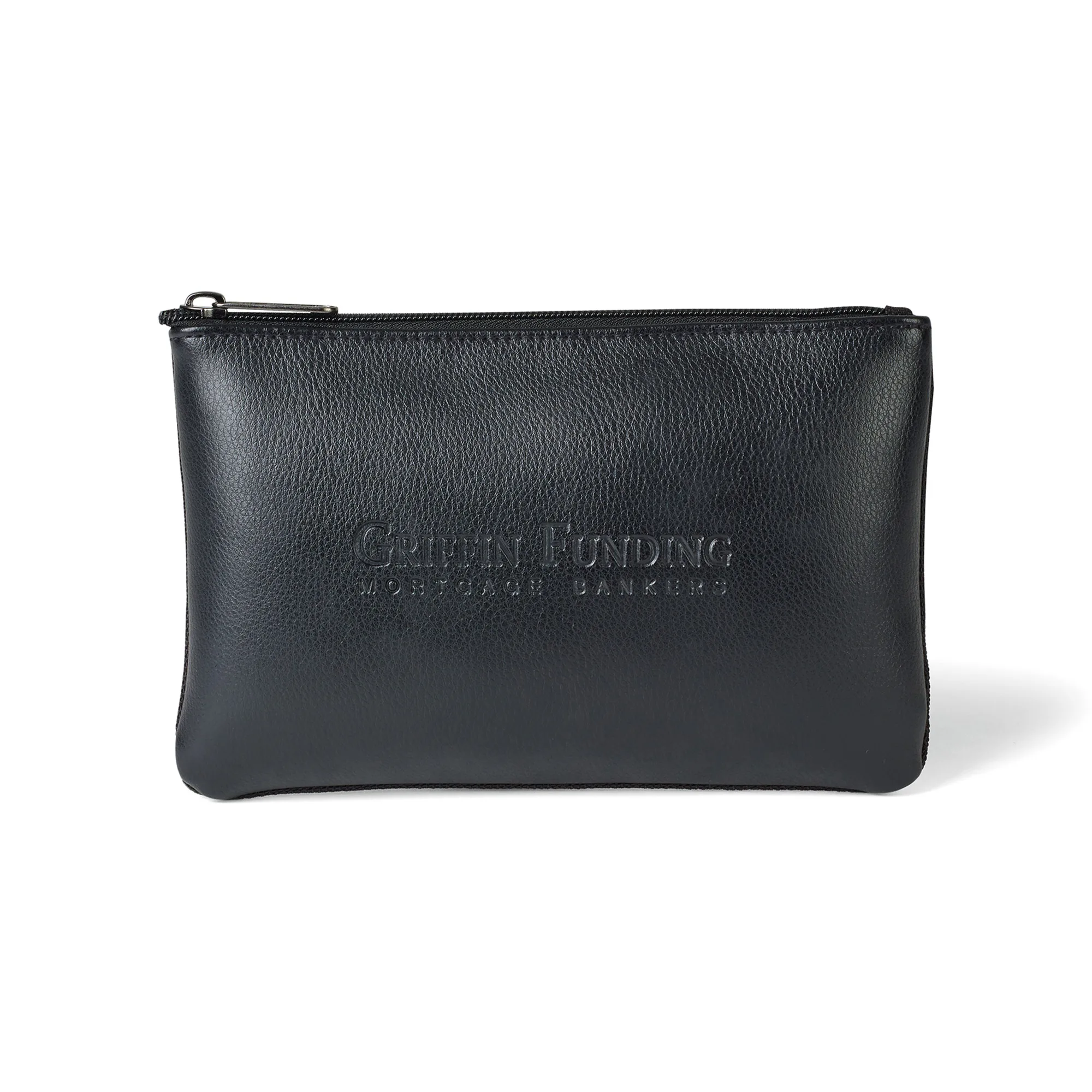 Travis & Wells® Leather Zippered Pouch - Black