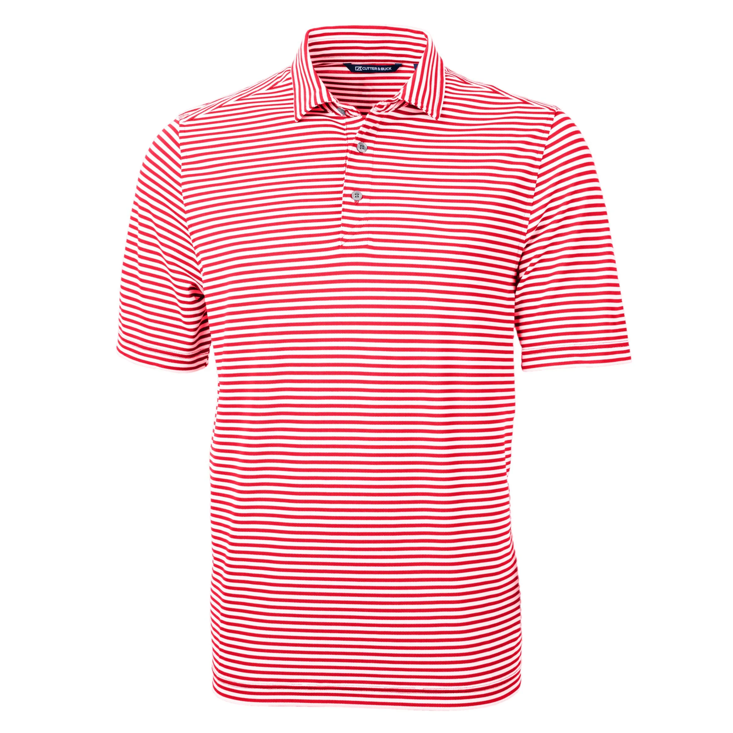 Cutter & Buck Virtue Eco Pique Stripe Recycled Mens Big and Tall Polo view 7