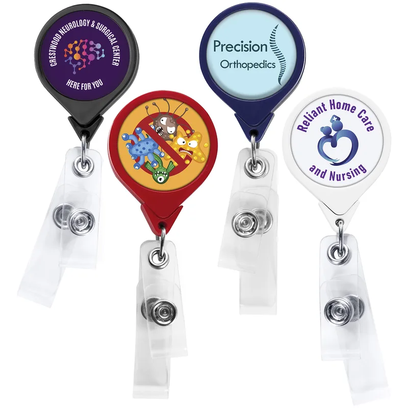 Anti-Microbial Round 2 Strap Retractable Badge Reel