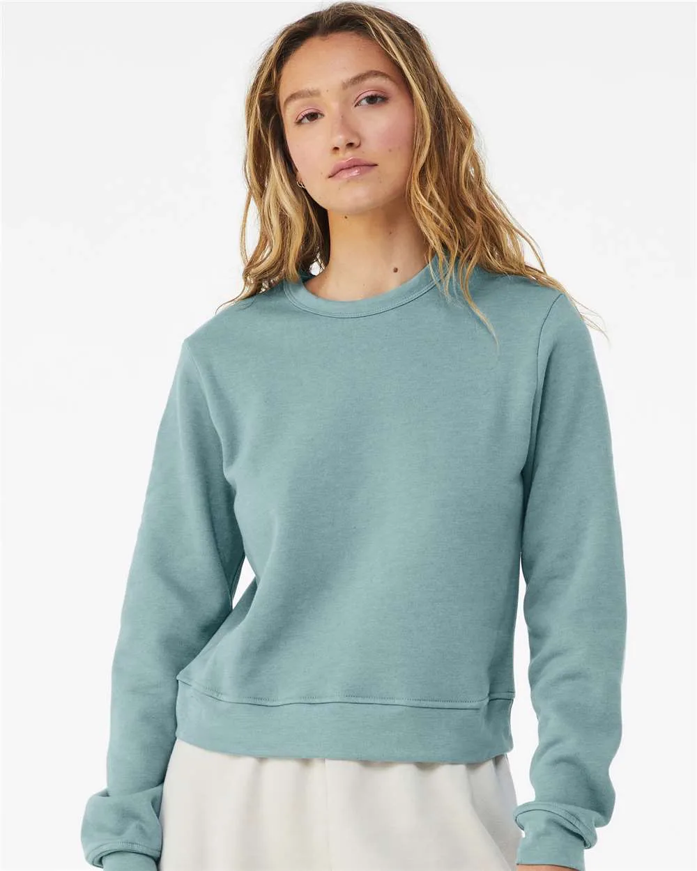 BELLA+CANVAS® Women's Sponge Fleece Classic Crewneck Pullover view 4