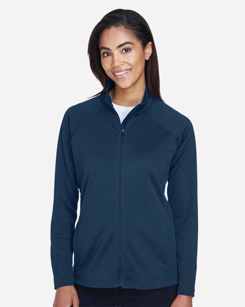 Devon and Jones® Women's Stretch Tech-Shell® Compass Full-Zip Jacket view 2