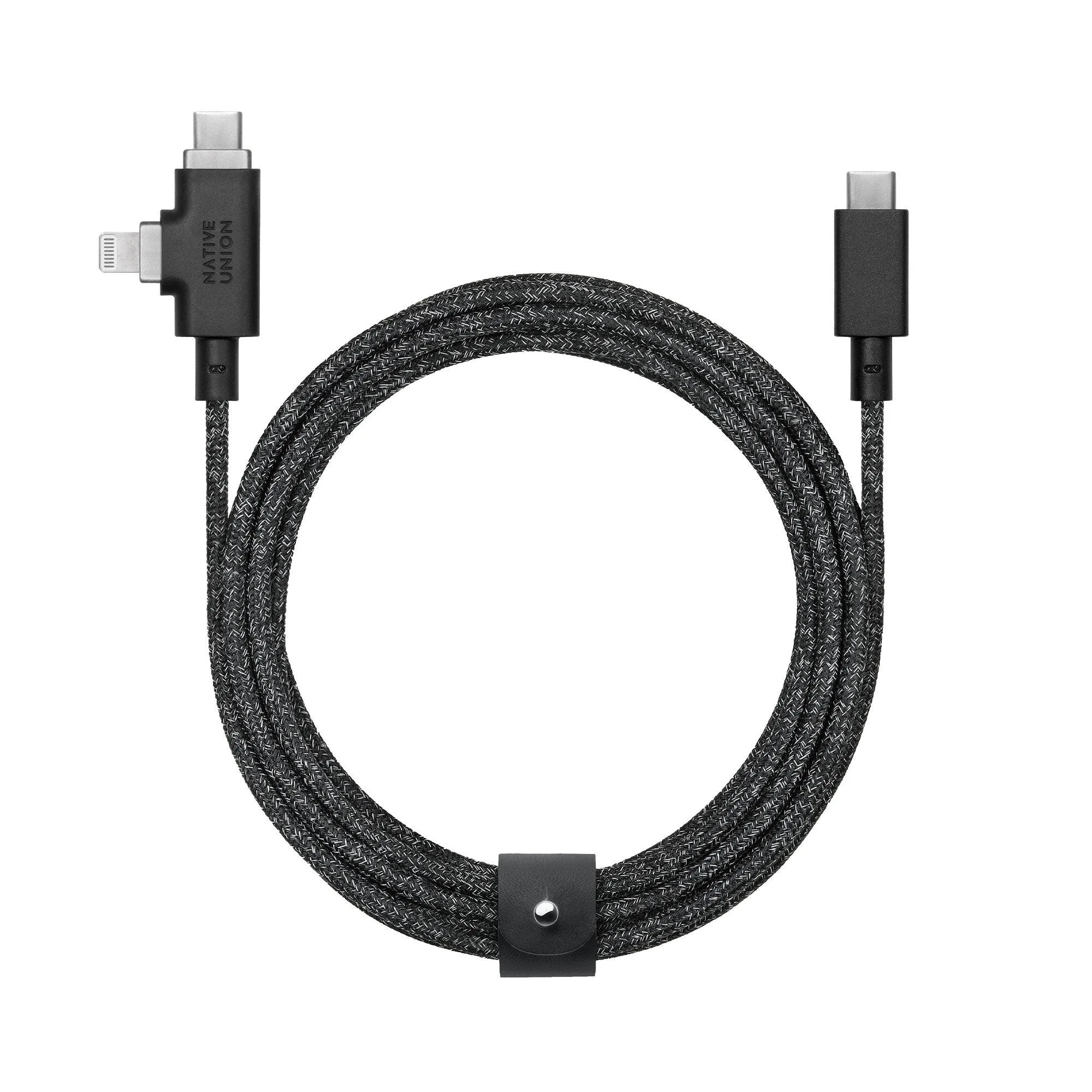 Native Union 8' Belt Cable Duo Pro Usb-C To Lightning & Usb-C Cosmos