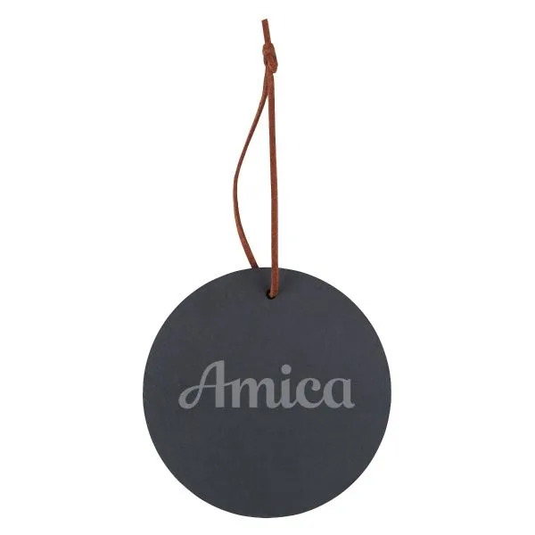 Slate Round Ornament