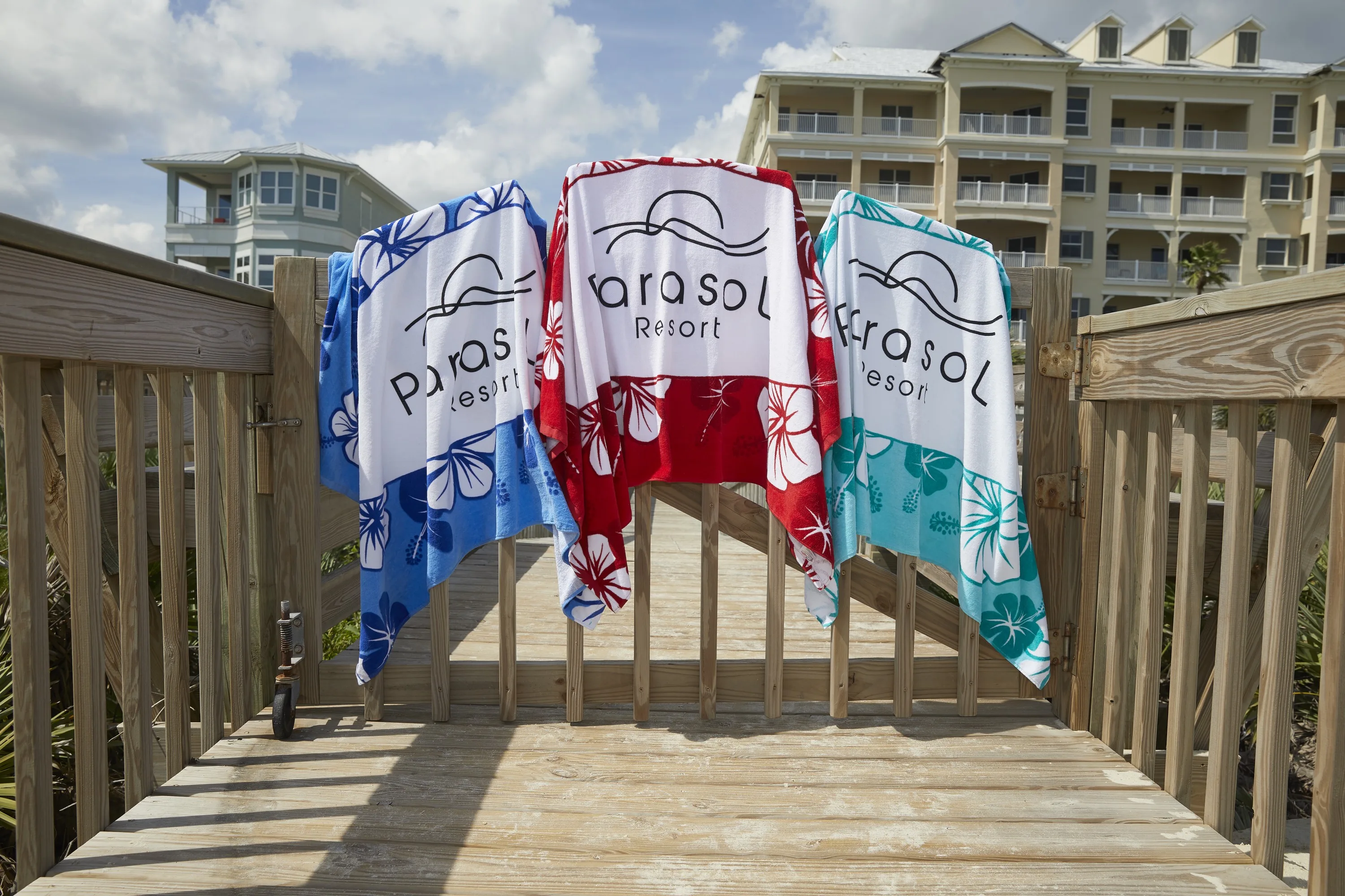Red Hibiscus Stock Design Beach Towel