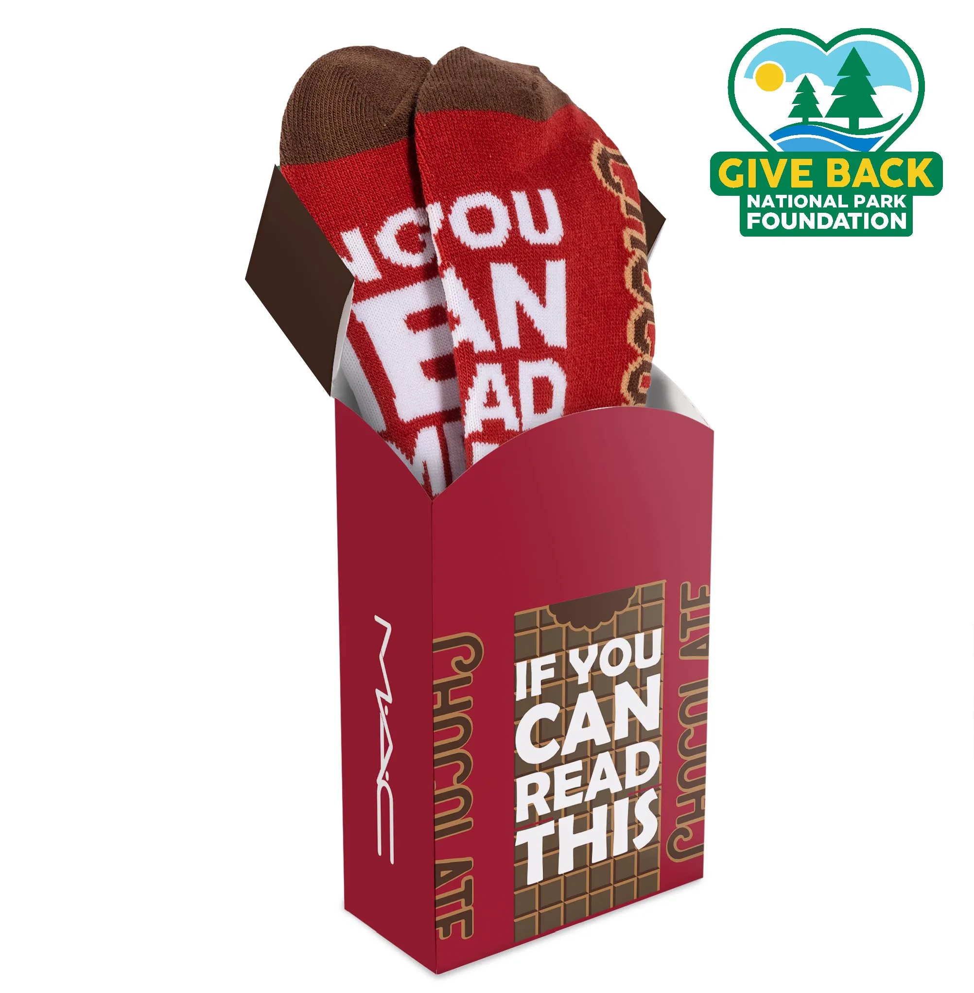 ACE Chocolate Themed Socks in Flip Top Box view 2