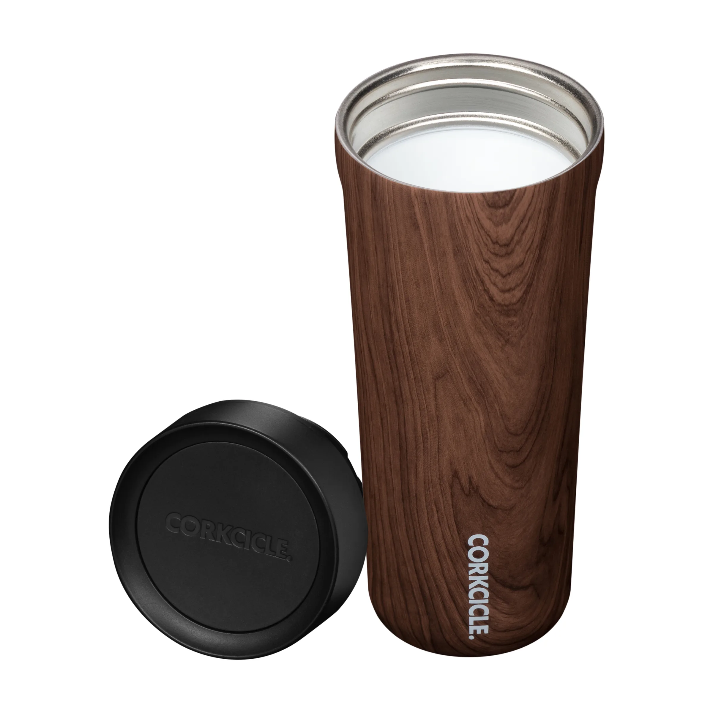 Walnut Wood Brown Blank Top Open