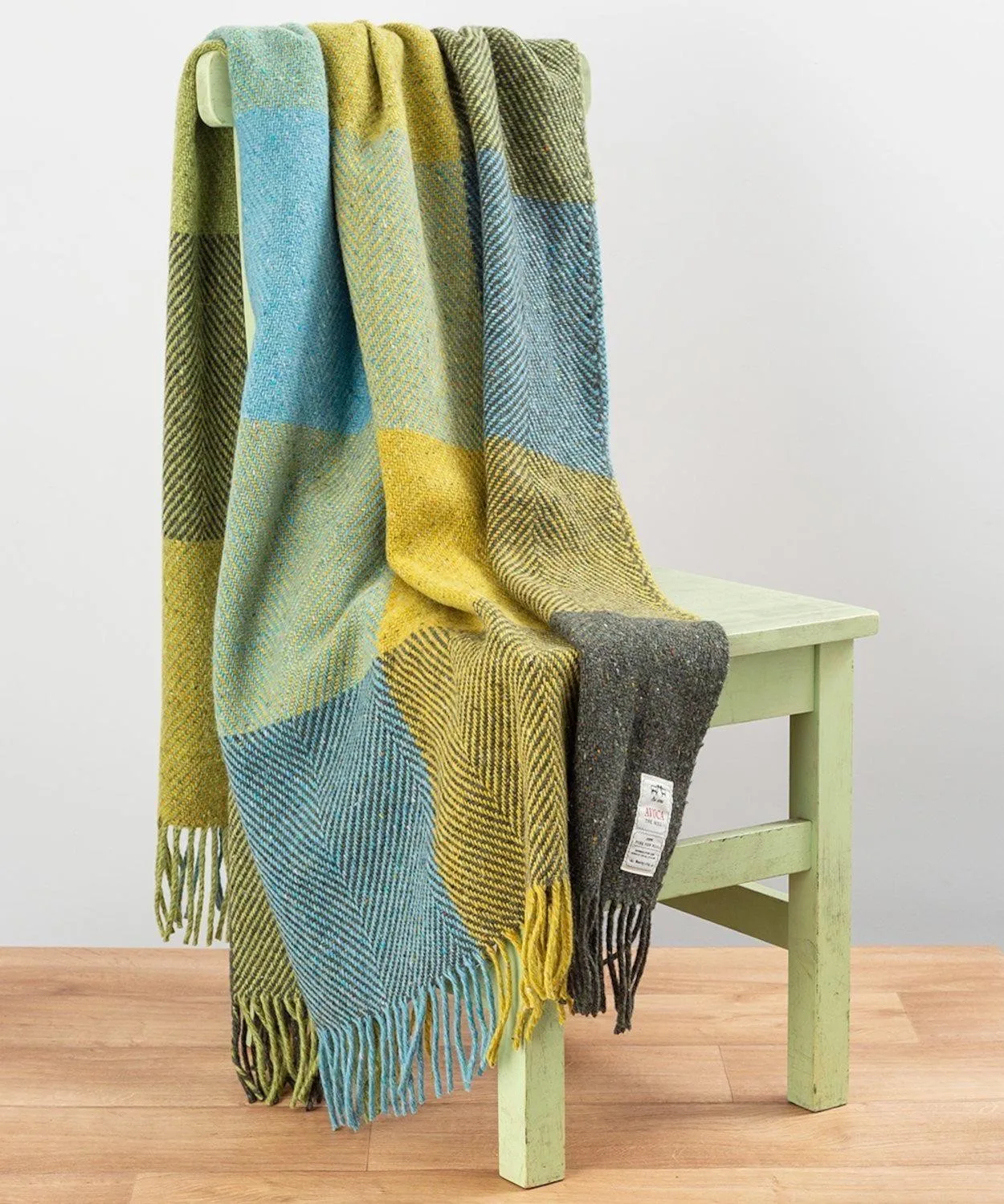 Avoca Green Hills Heavy Donegal Throw