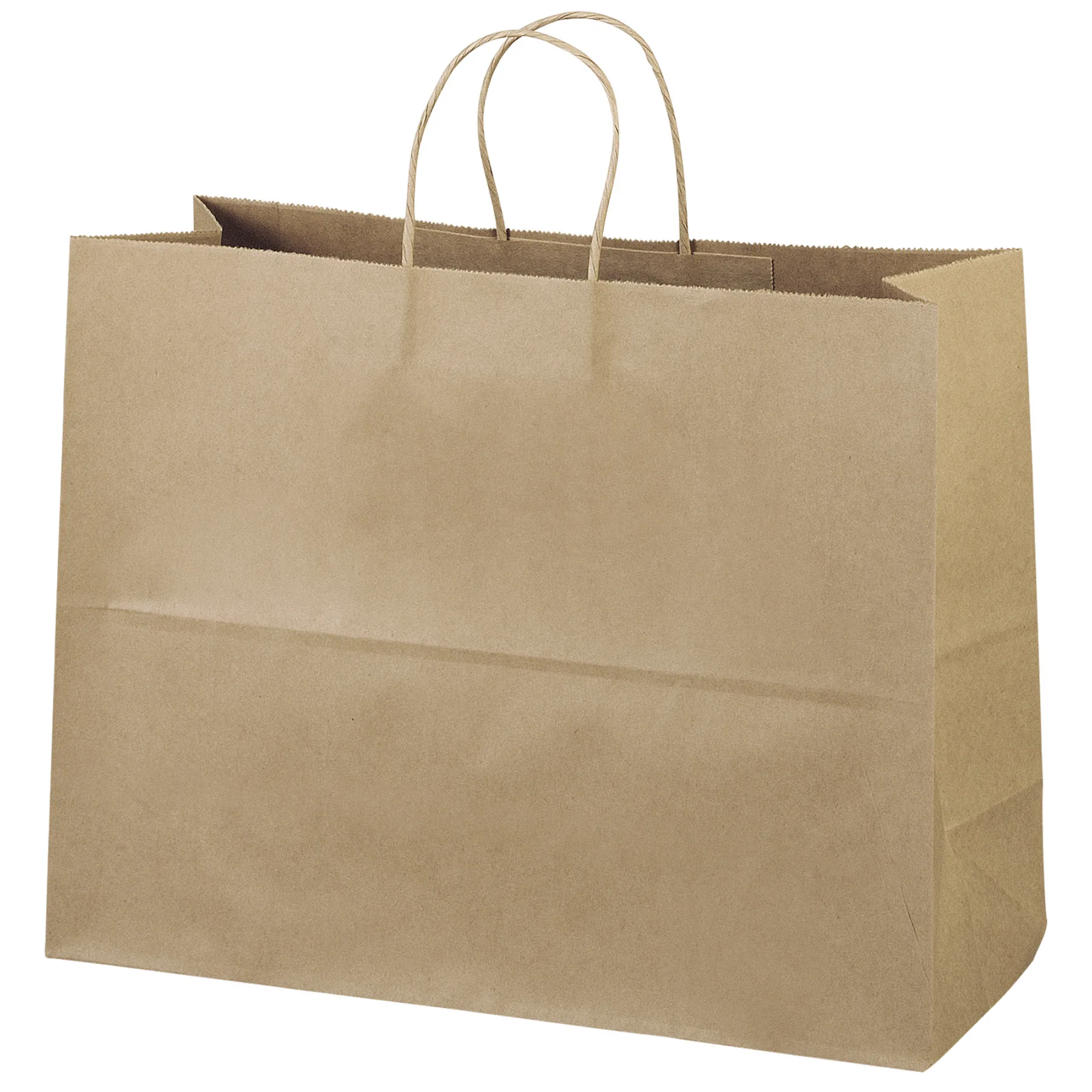 Eco Vogue - Kraft-Brown Shopper - Flexo Ink Print (16" x 6" x 12") view 2