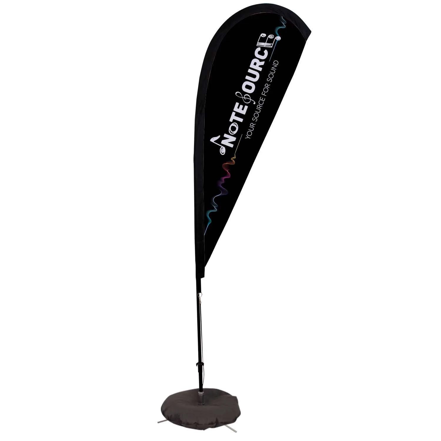 6' Elite Teardrop Nylon Sail Sign Flag, 1-Sided, Scissor