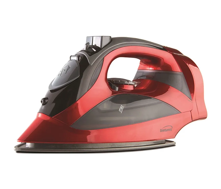 Red Steam Iron w/Retractable Cord