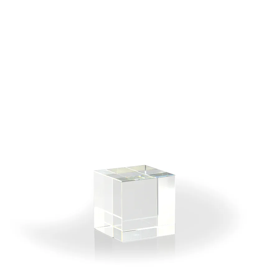 Crystal Cube Paperweight view 2