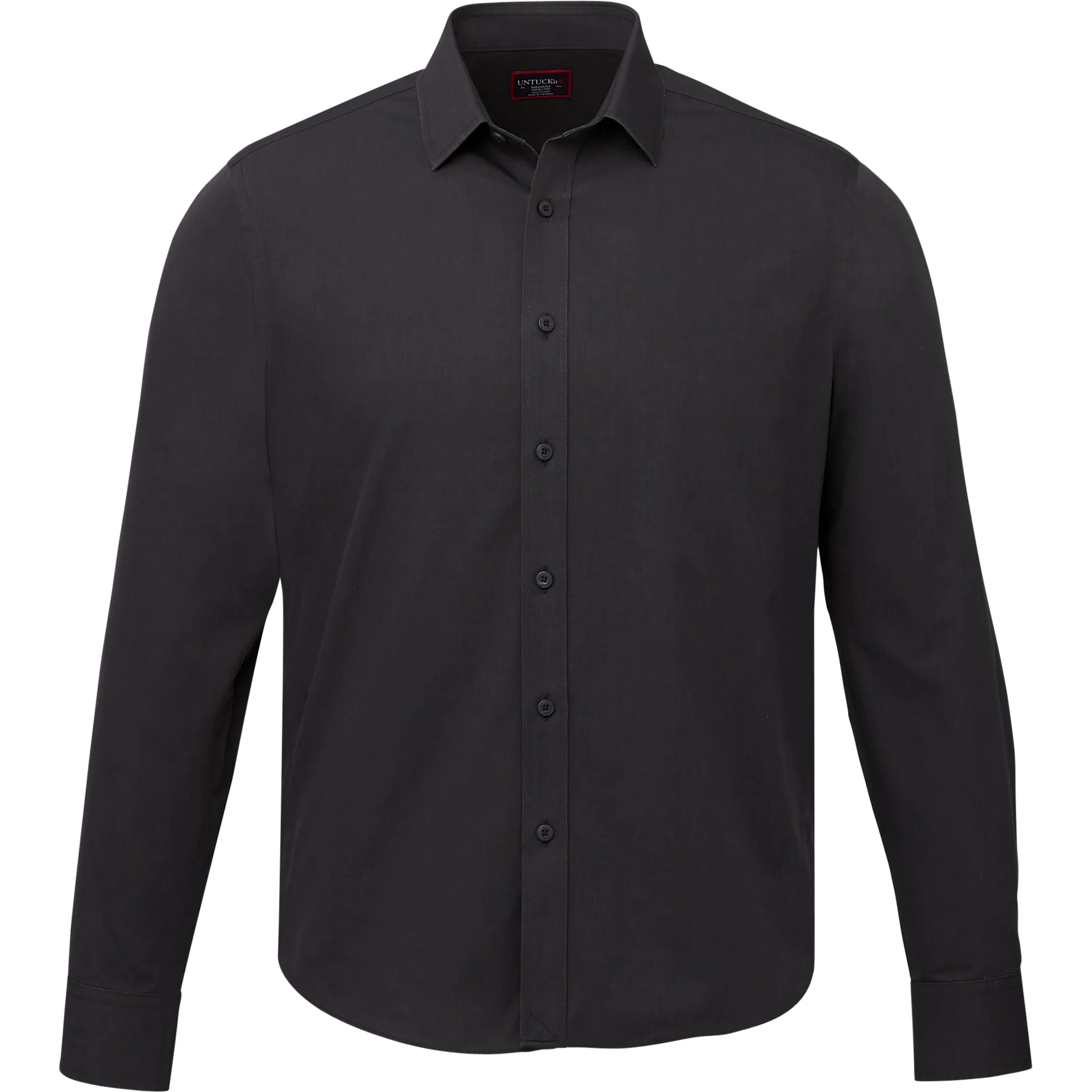 Men's UNTUCKit Black Stone Wrinkle-Free Long Sleeve Button Up Shirt view 2