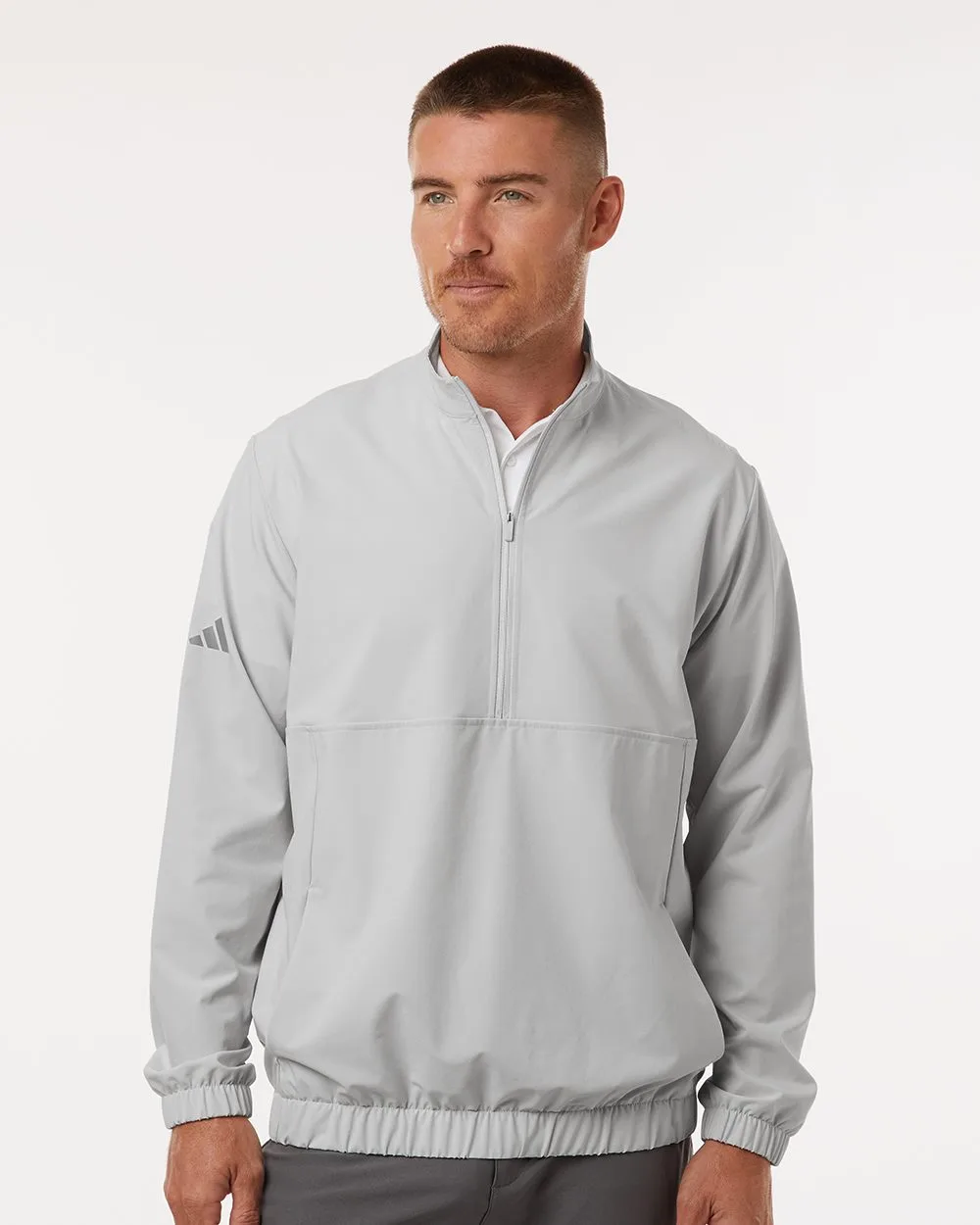 Adidas® Men's Stretch Woven Half-Zip Pullover Sweater view 2