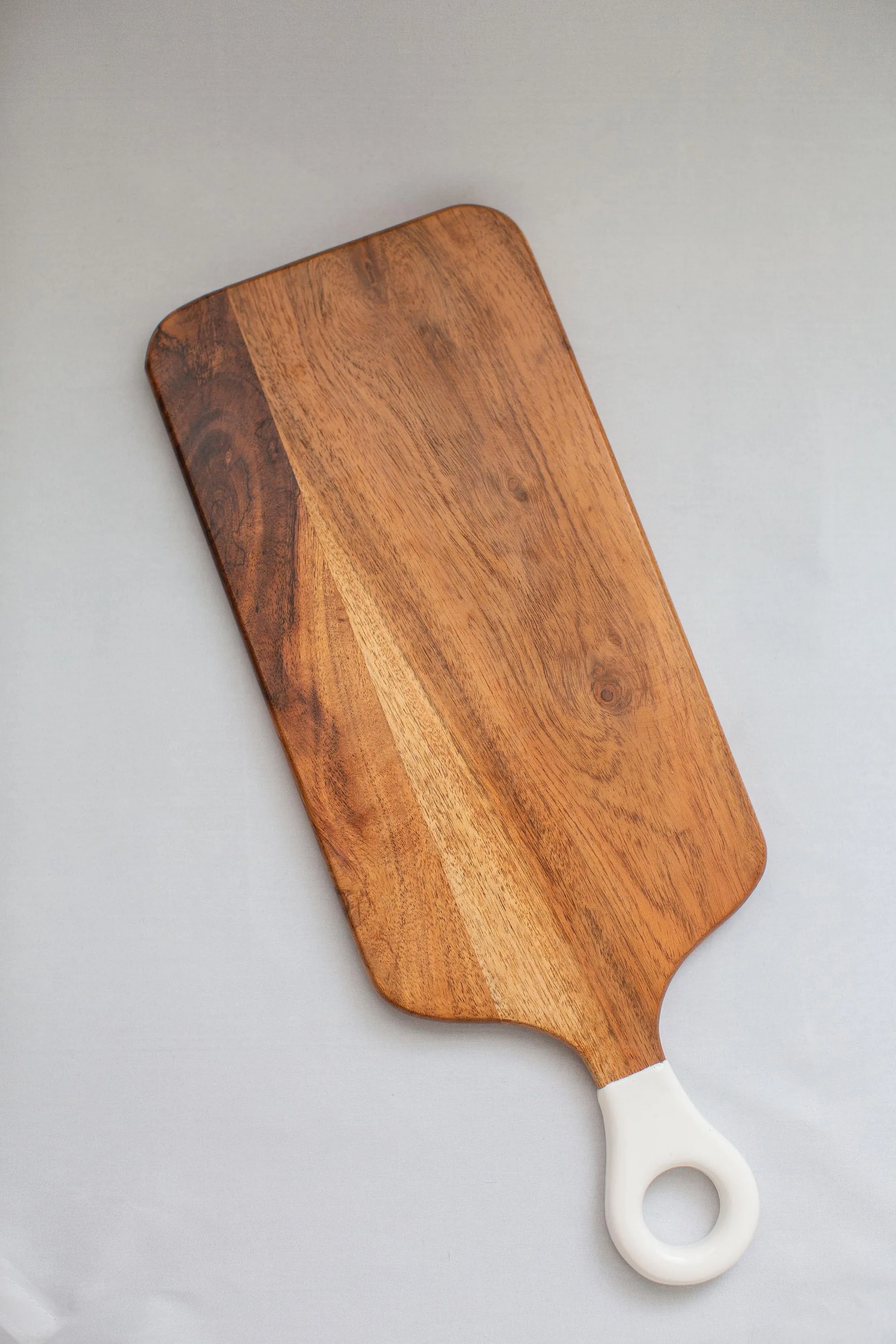 Jeanne Fitz Jeanne Fitz Wood + White Collection Acacia Wood Rectangle Charcuterie Board