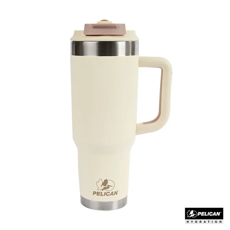 Pelican Porter Dual 40 oz. Dual Lid, Recycled Double Wall Stainless Steel Travel Tumbler view 3