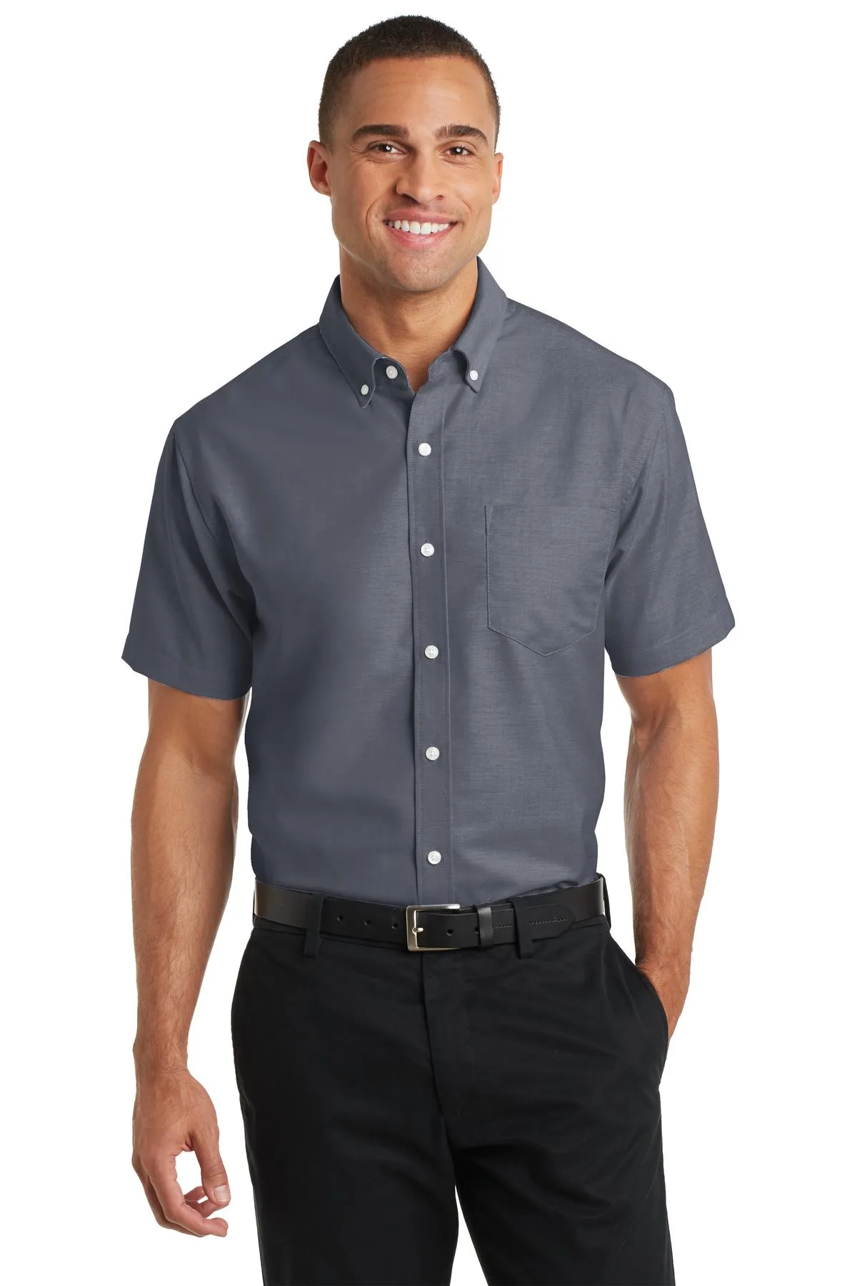 Port Authority® Short Sleeve SuperPro™ Oxford Shirt.