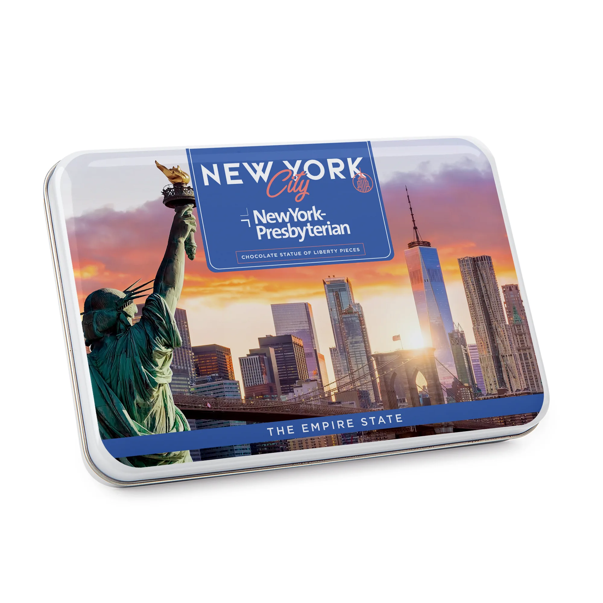 Gift Tin with Statue of Liberty Chocolates view 2