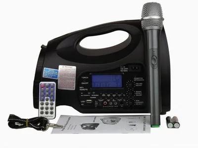 Hisonic® Rechargeable Portable PA System w/100 Channel UHF