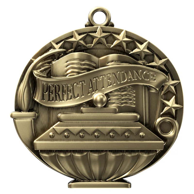 Perfect Attendance Academic Performance Medallion