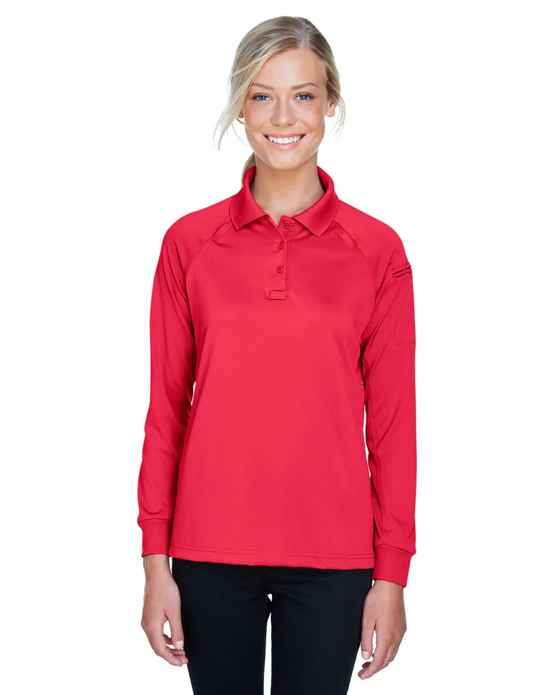 Harriton Women's Advantage Long Sleeve Tactical Polo Shirt view 6