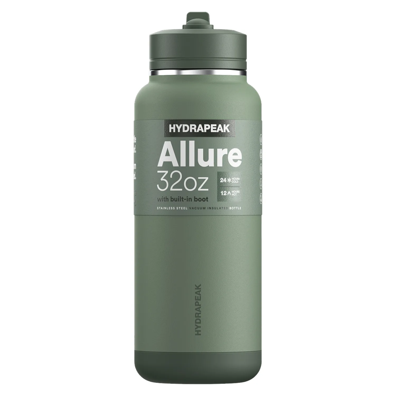 32 oz Hydrapeak® Stainless Steel Insulated Allure Sport Water Bottle w/ Straw Lid view 3