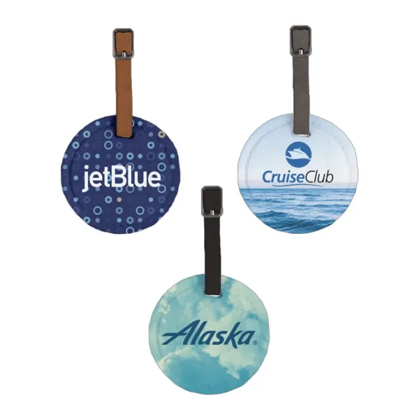 Hayes Dye-Sublimated Felt Round Luggage Tag