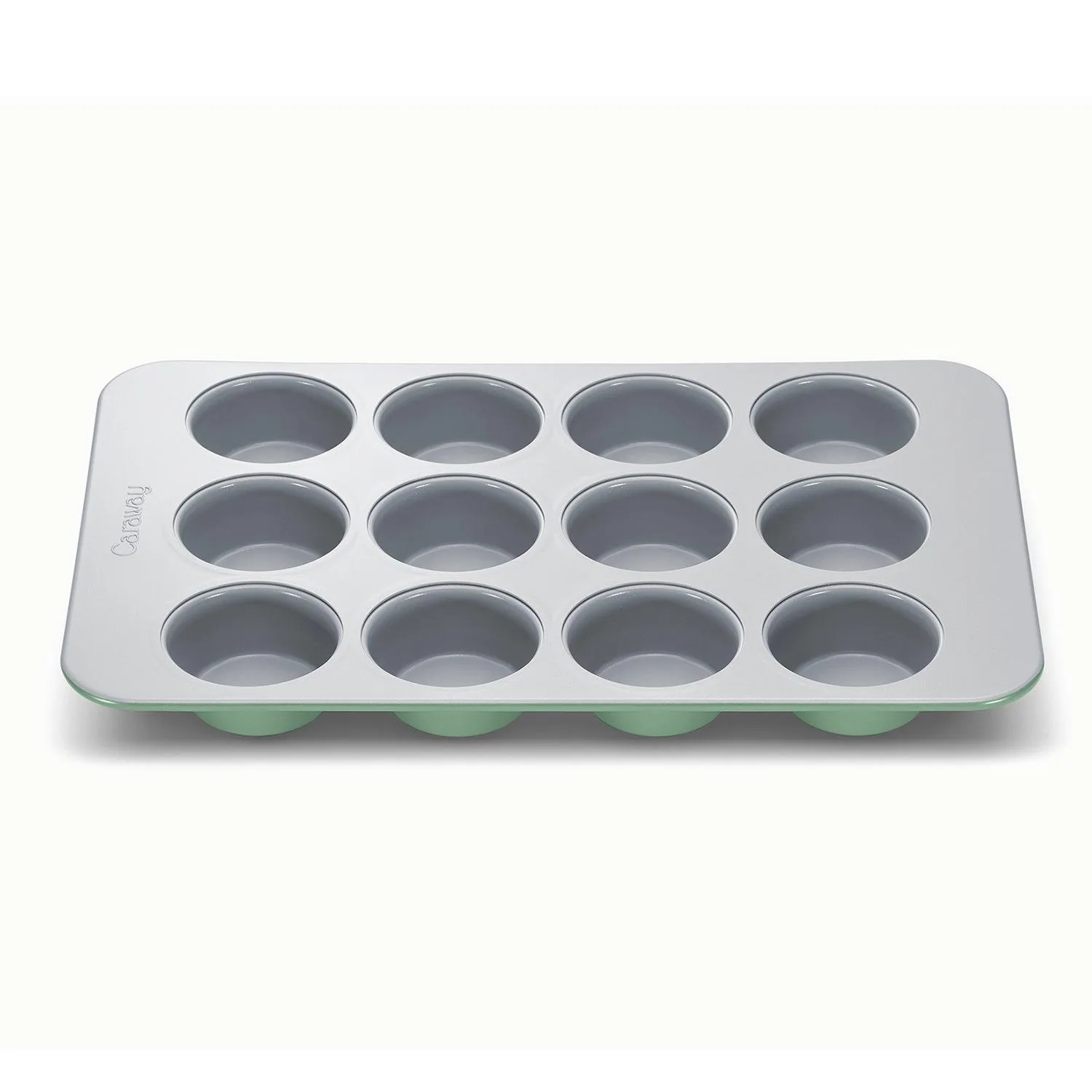 Caraway 12 Cup Nonstick Ceramic Muffin Pan - Sage