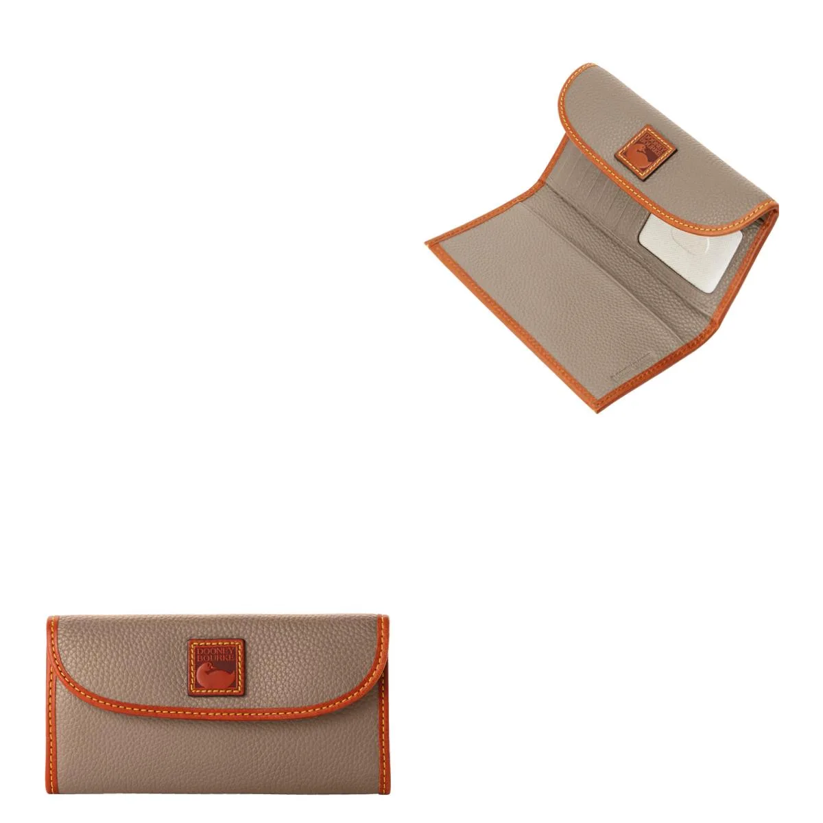 Dooney & Bourke Pebble Grain Continental Clutch - Taupe