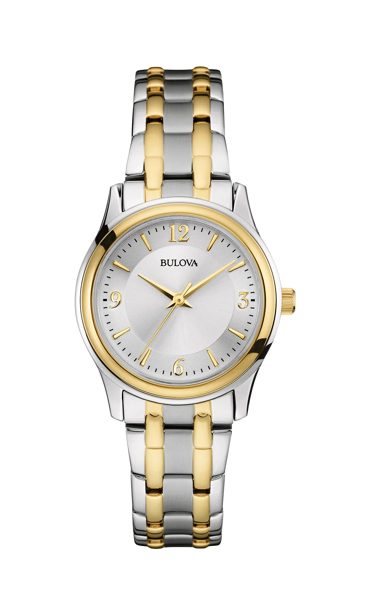 Bulova Watches Corporate Collection Ladies' Two-Tone Bracelet Watch w/Silver-Tone Dial