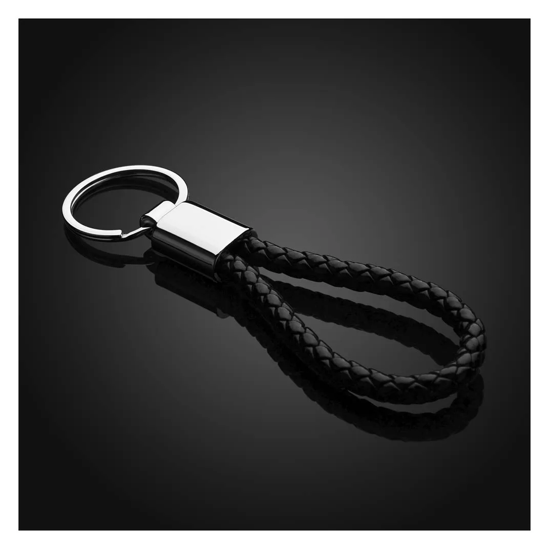 Braided Leatherette Key Chain view 2