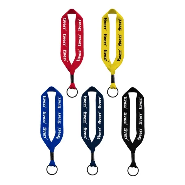 3/4" Polyester Key Chain with Crimp Split Ring view 2