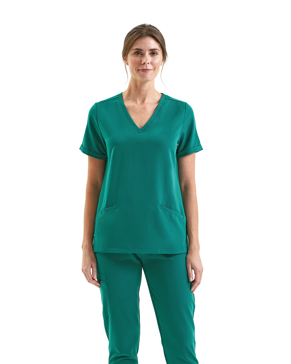 ONNA BY PREMIER Women's Invincible V-Neck Stretch Scrub Top view 4