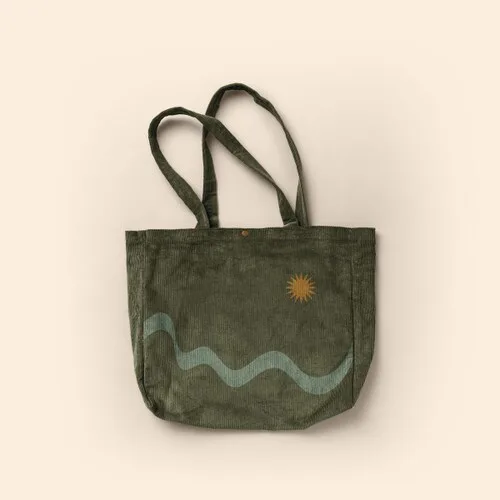 Open Laptop Tote - Corduroy view 3