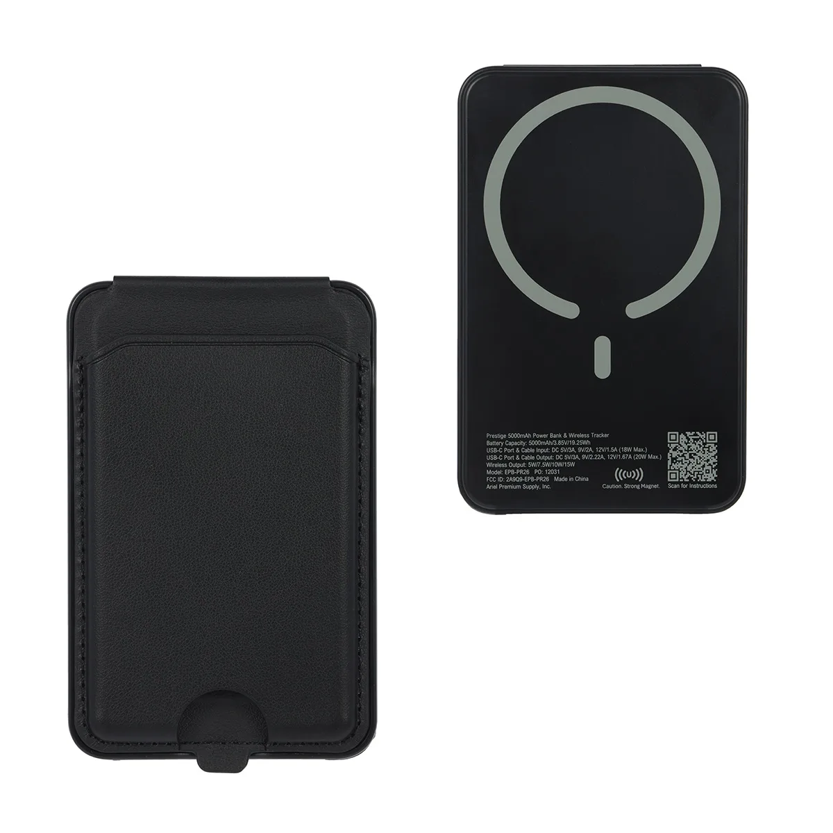 Prestige 5000mAh 20W Magnetic Wireless Power Bank with Card Holder & Find M view 2