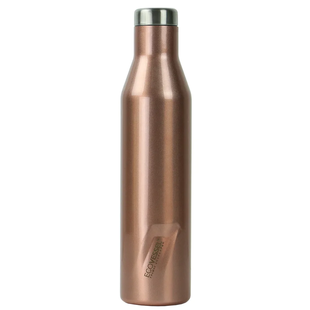 EcoVessel Aspen 25 Oz Insulated Ss Water Bottle - Rose Gold
