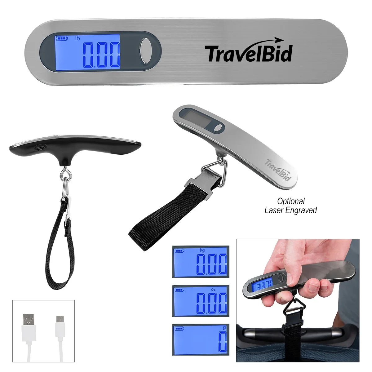Rechargeable Luggage Scale With Digital Display view 2