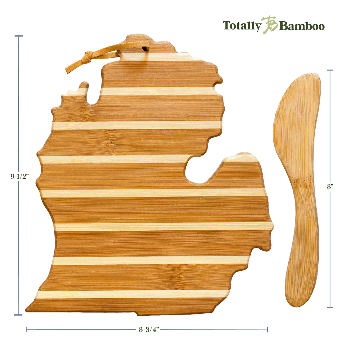 Michigan Charcuterie Board with Spreader Knife Gift Set view 6