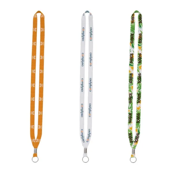 IMPORT Rush 1/2" Dye-Sublimated Lanyard with Silver Crimp & Split-Ring view 2
