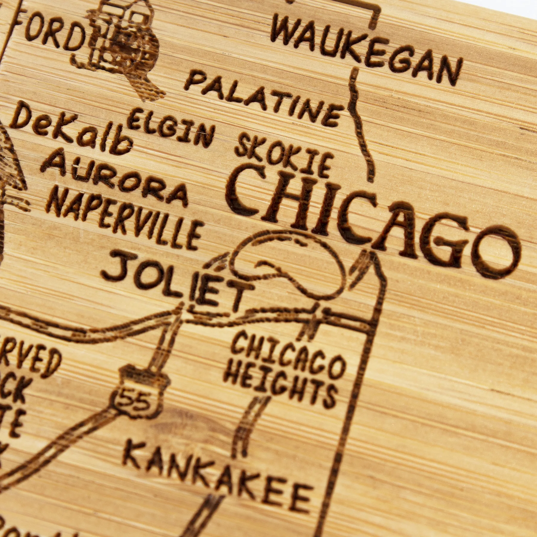 Illinois Puzzle Coaster Set view 3