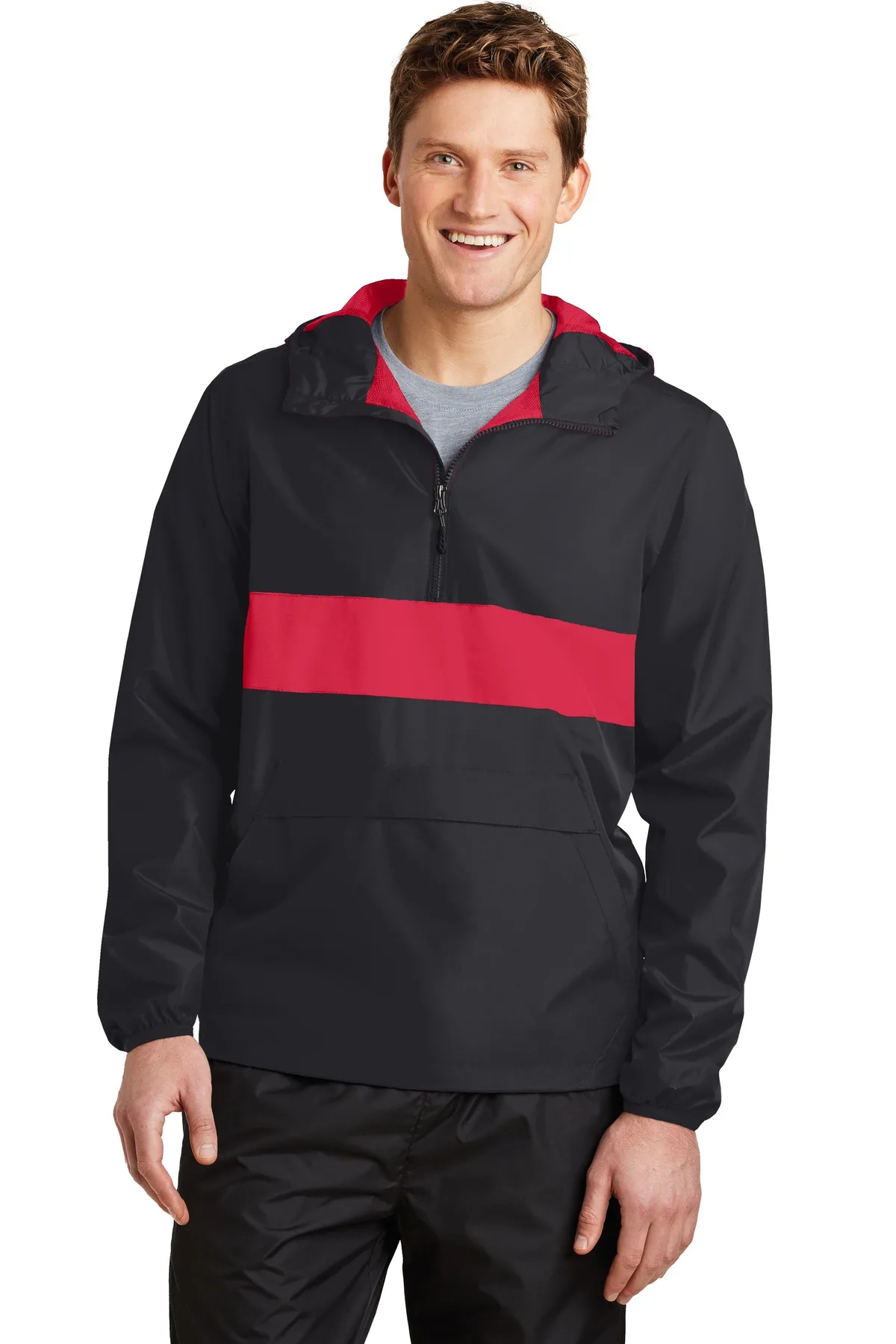 Sport-Tek® Zipped Pocket Anorak.