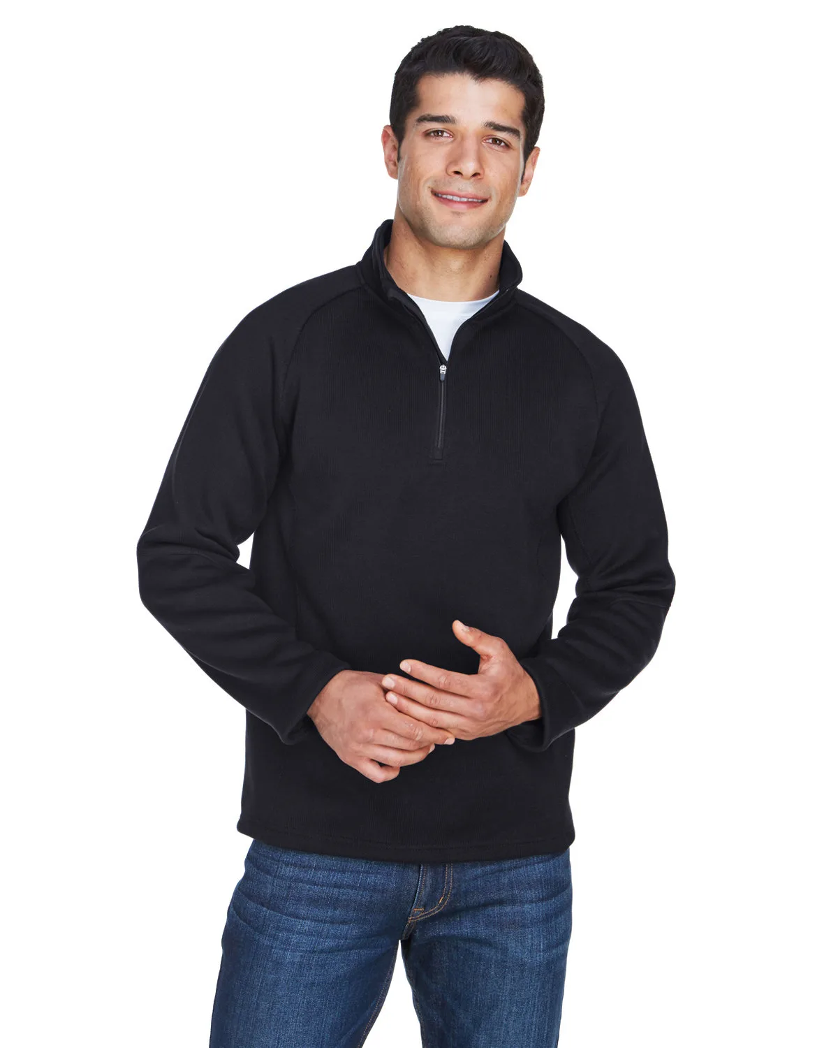 Devon and Jones® Unisex Bristol Sweater Fleece Quarter-Zip Pullover Sweater