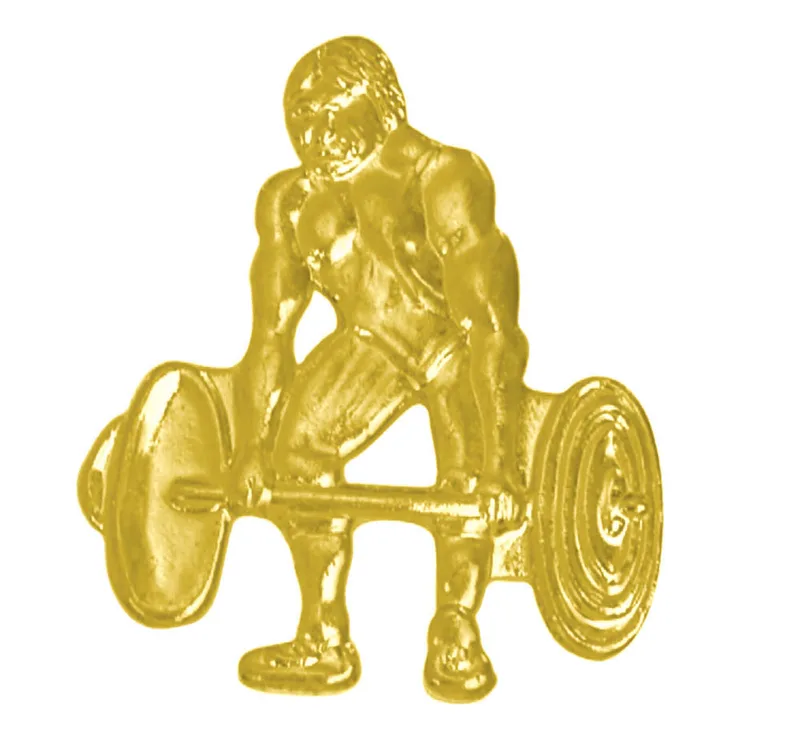 Weightlifting Chenille Lapel Pin