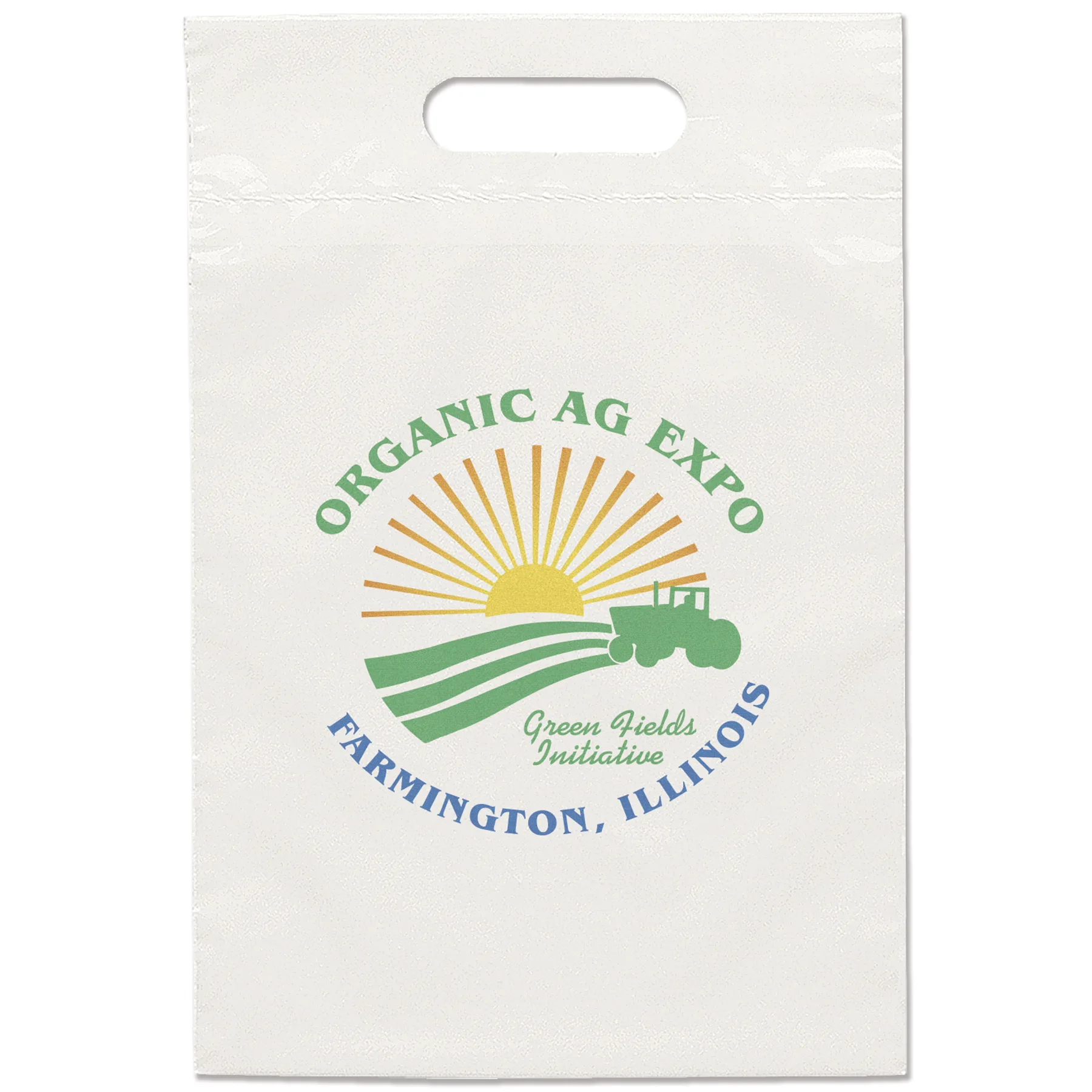 Eco Die Cut Handle Bag - Dynamic Color (9 1/2" x 14")