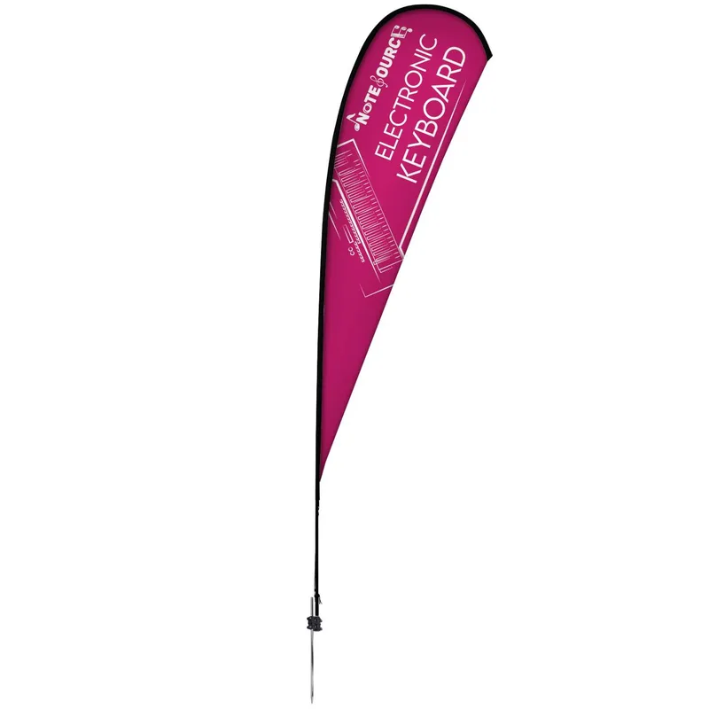 15' Elite Teardrop Nylon Sail Sign Flag, 1-Sided, Spike