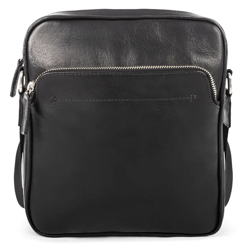 Bugatti Colombian Leather Crossbody Bag - Black
