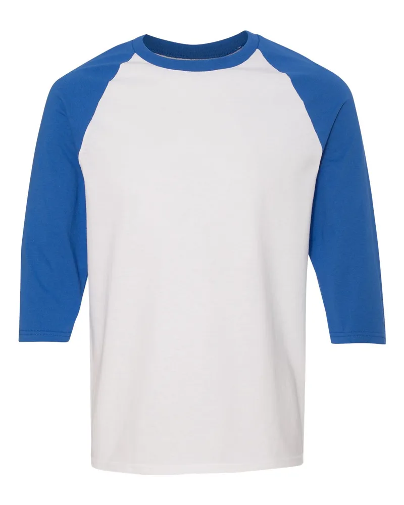 Gildan® Unisex Heavy Cotton™ Raglan Three-Quarter Sleeve T-Shirt view 3