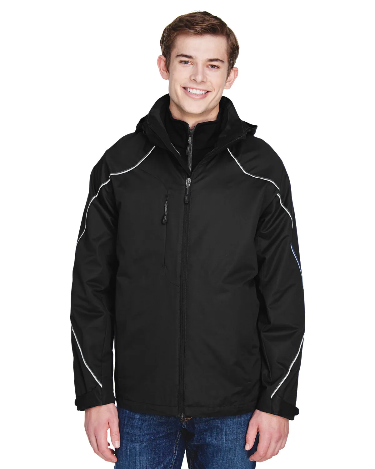 NORTH END® Men's Angle 3-in-1 Jacket w/Bonded Fleece Liner