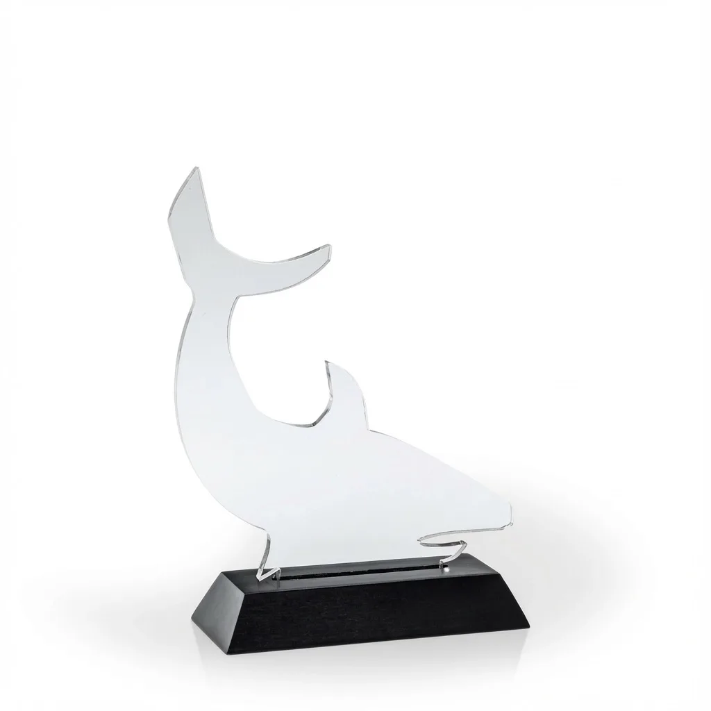 Sales Shark Award with Black Wood Base view 2
