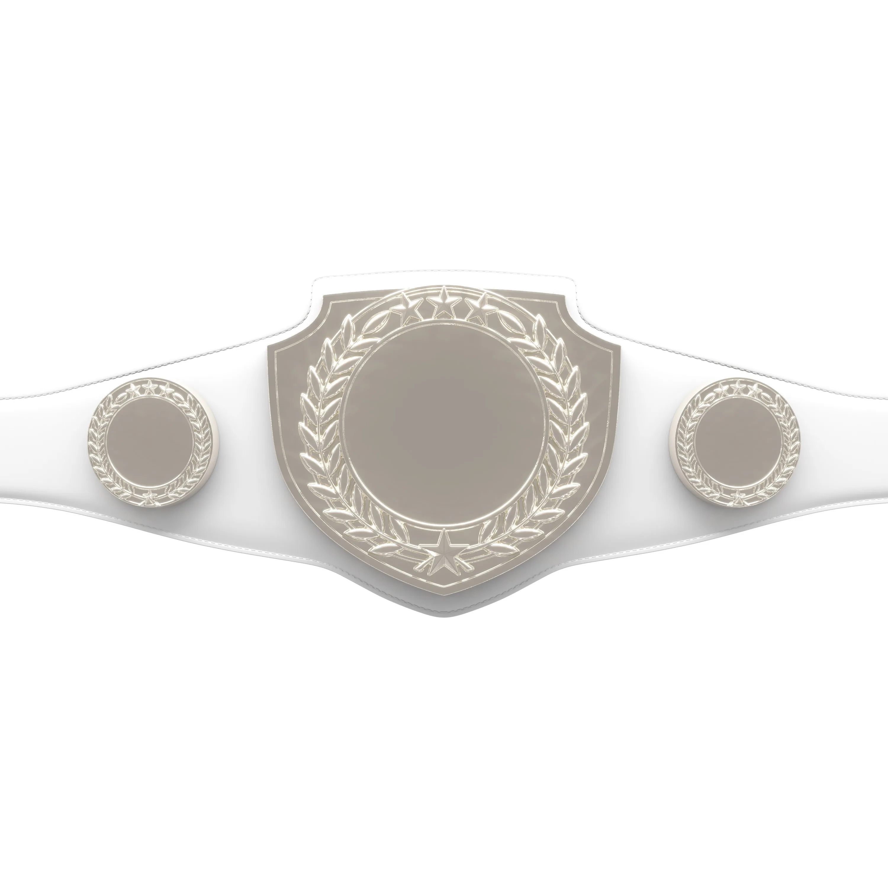 Vibraprint® Bright Shield Championship Belt in White view 2